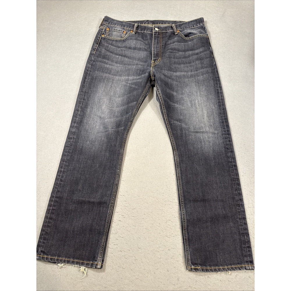 Levi's 513 Slim Straight  MENS 38X30 Stretch Denim Jeans Dark Wash 5-Pocket